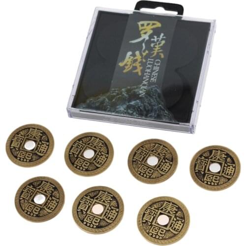 Chinese LuohanQian (Size As Morgan Coin 38mm) Deluxe Chinese Ancient Coin Set Magic Tricks Appearing/Vanishing Close Up Props