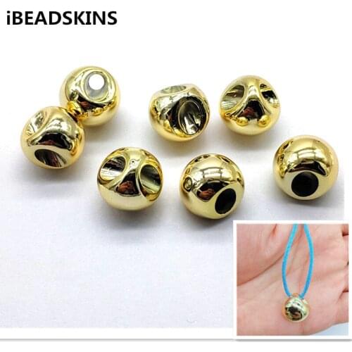 New arrival!16mm 100pcs UV Gold color Slippery Ball shape beads for Headdress accessories Earrings parts,hand Made Jewelry DIY