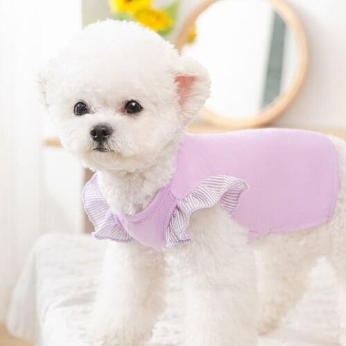 Dog Clothes for Small Dogs Summer Thin Breathable Small Flying Sleeve Vest Small and Medium-sized Dog Two-legged Cat Pet Clothes