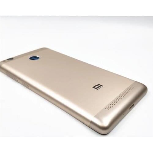 Original For Xiaomi Redmi 3S / Redmi 3 Pro Metal Battery Door Cover Housing Back Cover With Side Buttons + Camera Lens