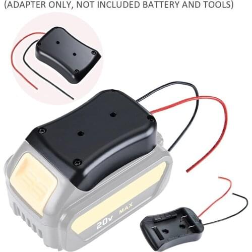 For DeWALT 14.4/18/20v Li-Ion Battery Power Connector Adapter Dock Holder With 14 Awg Wires Connectors Power Tool Accessory