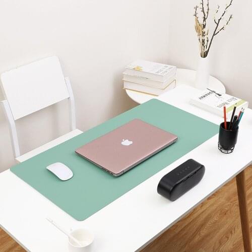 SeenDa Portable PU Mouse Pad Double-side Using Candy Color PU Leather Easy Clean Desk Mat Mousepad Home Office MouseMat Game