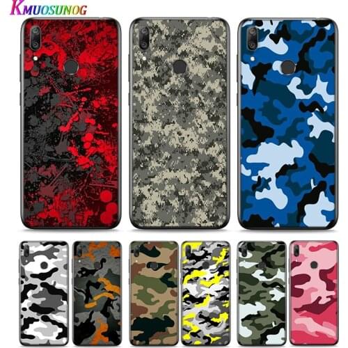 Camouflage Pattern Camo For Huawei P Smart 2021 2020 Z S Mate 40 RS 30 20 20X 10 Pro Plus Lite 2019 Silicone Phone Case
