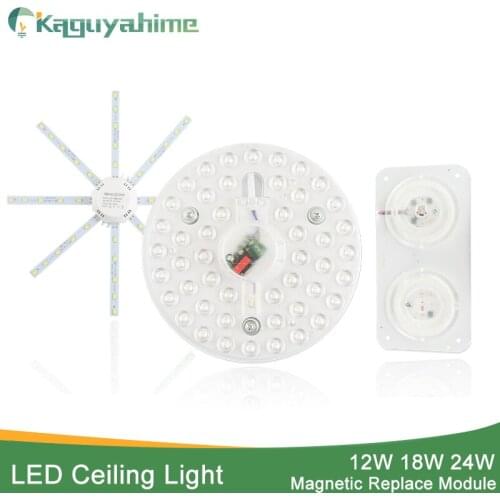 Kaguyahime LED Module Light Round/Mini/Octopus Ceiling Light AC 220V Magnetic Modified Source Ring Bulb 12W 16W 18W 20W 24W