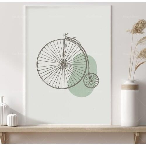 Vintage high-wheeled bicycle poster,-bicycle gift-bicycle wall art decoration gift print poster