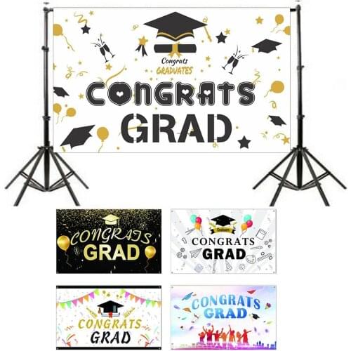 Graduation Backdrop Class of 2020 Congrats Grad Caps Background Party Decoration Perfect decoration cloth for graduation photo
