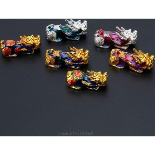 1 PC Mood Temperature Color Change Chinese Pixiu Beads Lucky Amulet Jewelry Making A28 21 Dropshipping