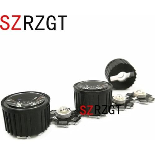 10pcs 5/8/15/25/30/45/60/90/120 degrees LENS WENT WITH BLACK SUPPORT FOR 1 W 3 W 5 W High Power LED Light Bulb