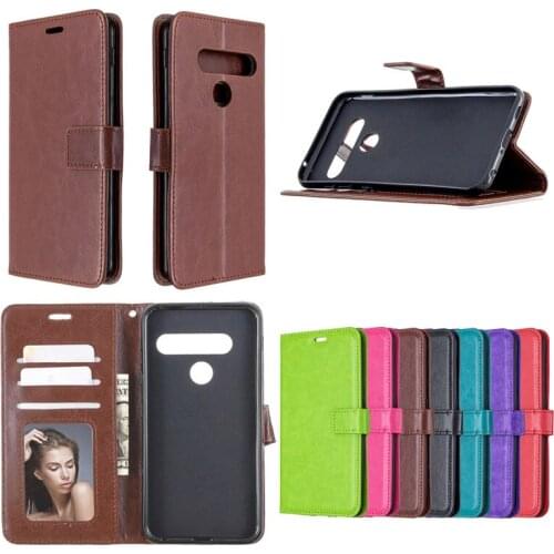 100pcs/lot Flip Wallet PU Leather Phone Case For LG Q7 K40S G8ST G8 ST G8X TPU in inner Cover