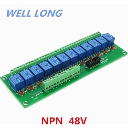 12 Channel NPN Type 48V 10A Power Relay Interface Module,SONGLE SRD-48VDC-SL-C Relay