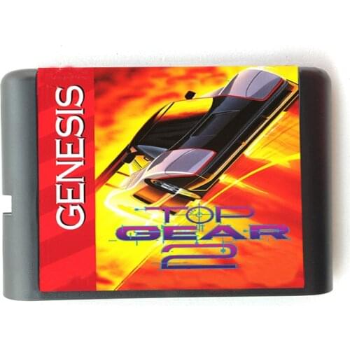 Top Gear II 16 bit Sega MD Game Card for Mega Drive for Genesis US Version