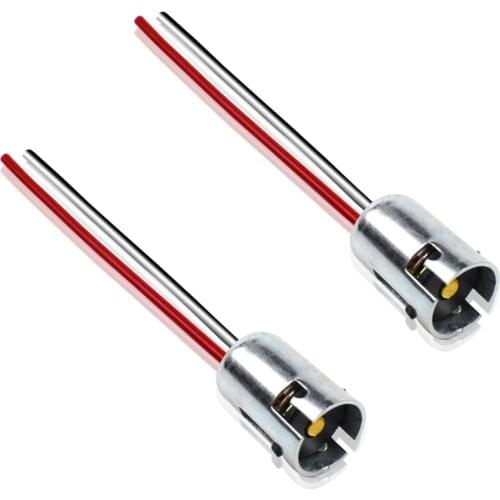 2Pcs 1156 Socket BA15S 7506 P21W 2056 Metal Base Holder Plug Connector With Copper Core Wire For Car Turn Signal Switchback Lamp