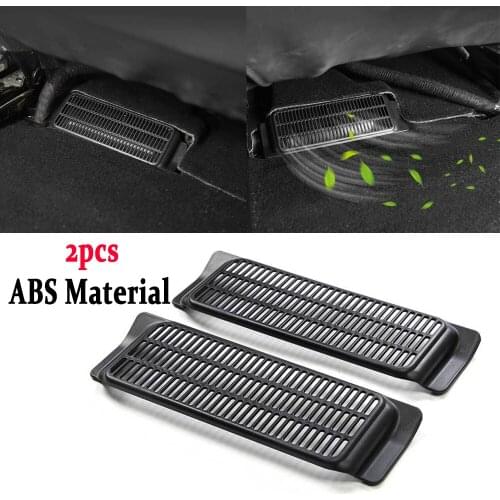 2pcs Car Air-Flow Vent Protection Cover Black Vent Cover Car Interior Replacement For Tesla Model 3