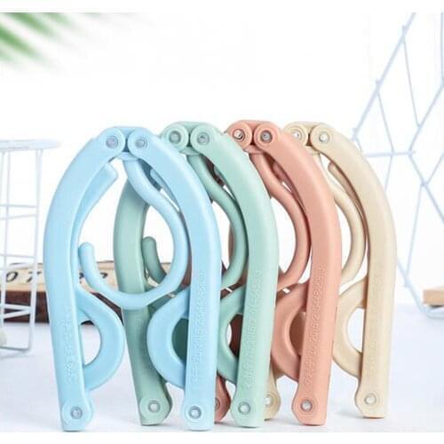 20pcs Travel Portable Folding Clothes Hanger Magic Stretch Drying Rack Home Wardrobe Storage Rack Retractable Collapsible 3