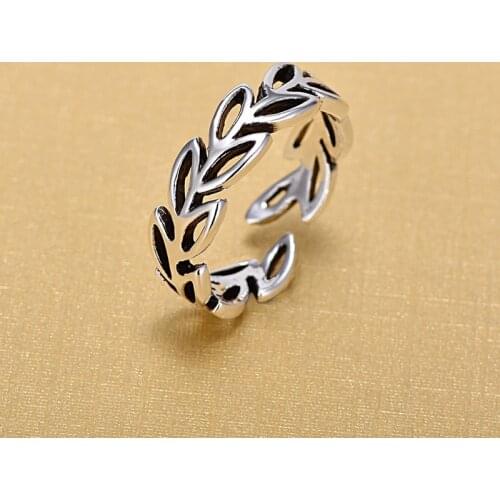 2018 New Arrivals 925 Sterling Silver Hollow Leaves Rings for Women Ring Fashion Sterling Silver Jewelry