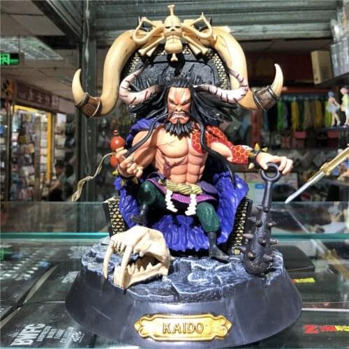 Anime OP Kaido Four Emperors Luffy Fighting Action PVC 23CM Figure Collectible Model Doll Figurine Toys Kids Gift
