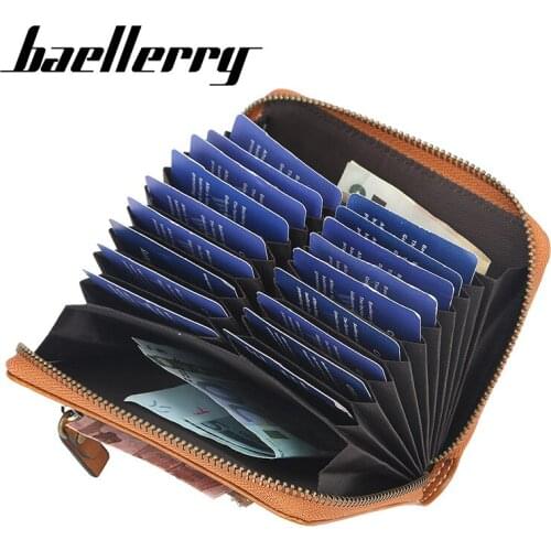 Baellery High Quality 2020 Women Short Wallet 12 Card Holders PU Leather Female Zipper Purse Coin Pocket Holder Women Wallets