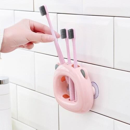 Brush holder bathroom wall rack toothbrush holder suction bathroom suction rack shelves bathroom accessories