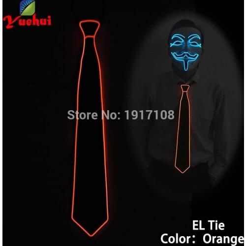 Cheap! 10 Colors Lighting Party decor LED Neon light Necktie Lighting EL tie by Flashing Driver For Christmas Wedding decoration