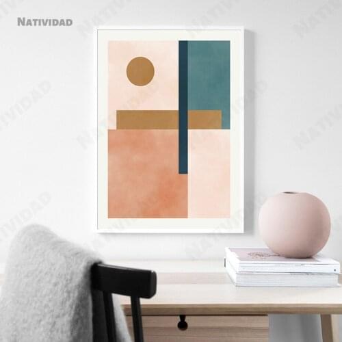 Geometric Designs Canvas Painting Karon Color Wall Art Poster Living Room Home Decoration Impression Graphics Waterproof Ink