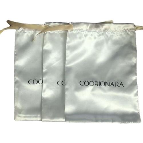 Customized Satin Bag For Festive Gift Packing Bag Print Logo