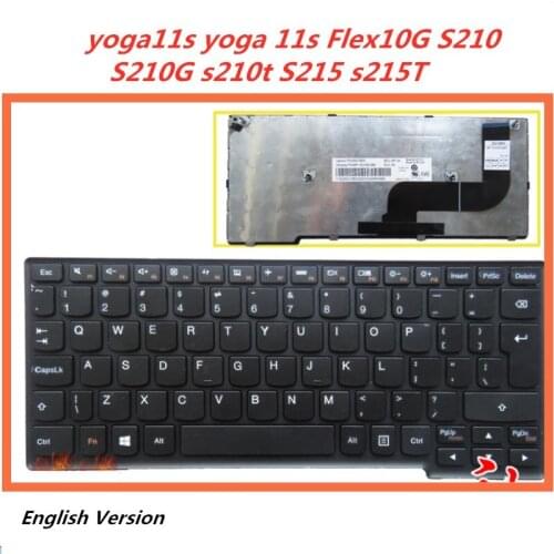 Laptop English Keyboard For LENOVO yoga11s yoga 11s Flex10G S210 S210G s210t S215 s215T Notebook Palmrest Cover Upper Cover