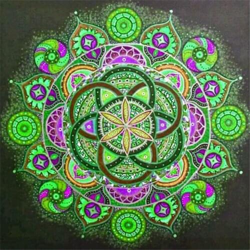 Mandala Religion DIY Cross Stitch 11CT Embroidery Kits Craft Needlework Set Printed Canvas Cotton Thread Home Design