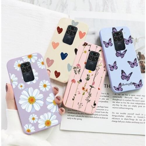 Soft Silicone Phone Cases For Xiaomi Redmi Note 9 Case Luxury Flower Soft Silicon Coque For Xiaomi Redmi Note 9 6.53" Back Cover