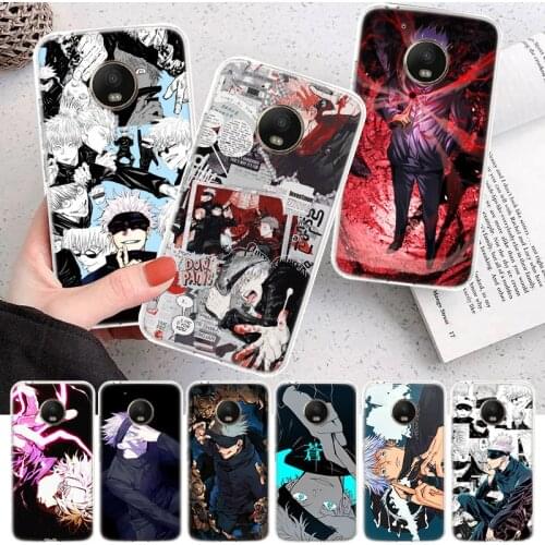 Jujutsu Kaisen Gojo Satoru Soft Cover Phone Case For Motorola Moto G7 G9 G8 G6 G5 E6 E5 One Action Macro Power Plus Play EU + Co