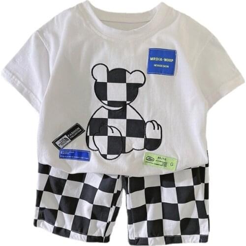 New Summer Fashion Baby Girl Clothes Children Boys Sport Cotton T-Shirt Shorts 2Pcs/Sets Toddler Casual Costume Kids Tracksuits