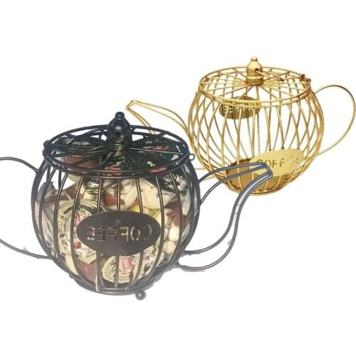 Hollowed Coffee Capsule Storage Basket Creative Coffee Cup Shaped Fruit Coffee Pod Organizer Holder For Home Cafe Hotel Ornament