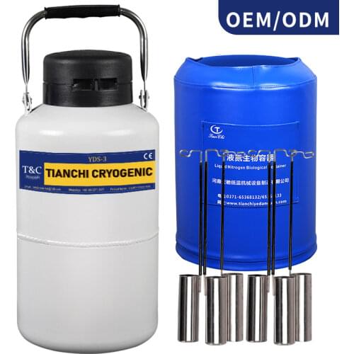 Portable liquid nitrogen container 3 liter dewar yds-3 aluminium bovine semen tank 3l gas cylinder