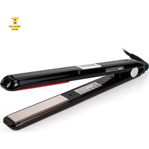 Professional Flat Iron Titanium Hair Straightener with Adjustable Temperature High Heat 450 degrees Frizz Free Dual Voltage Iron
