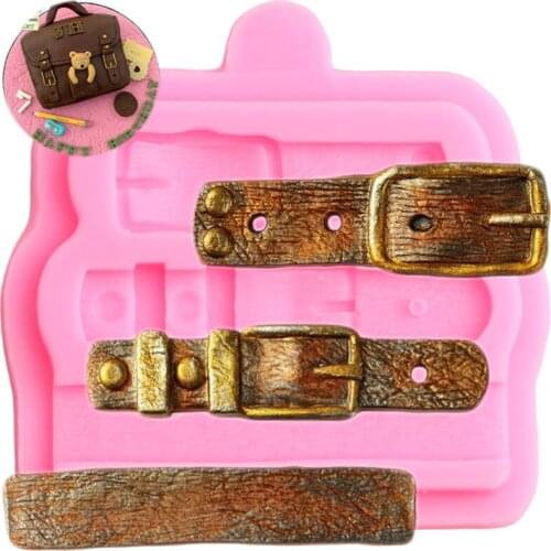 Belt Straps Silicone Mold Cake Border Fondant Cake Decorating Tools Sugarcraft Chocolate Gumpaste Molds Candy Polymer Clay Mould