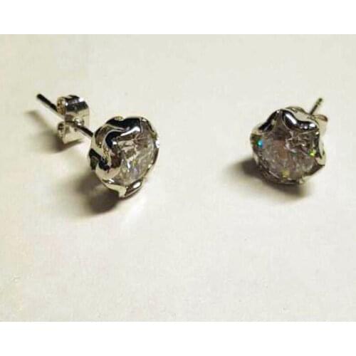 SHUNXUNZE Fancy Luxury vintage Wedding Earrings For Women christmas gifts dropshipping White Cubic Zirconia Rhodium Plated R739G