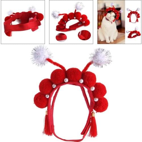 Dog Cats Pet Hat Chinese Traditional Peking Opera Costume Headgear Head Accessories