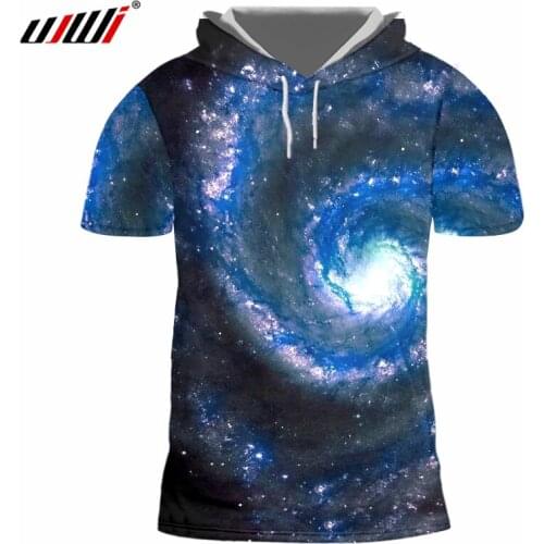 UJWI Paisley Hat T-shirts Men Hot Fashion Print Galaxy Space 3D Hooded Tshirts Hombre Hip Hop Streetwear Casual Tee Shirts 7xl