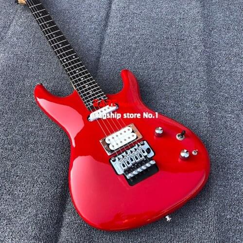 High-grade electric guitar, red paint. Double wave electric guitar, neck 3, body peach blossom core, postage