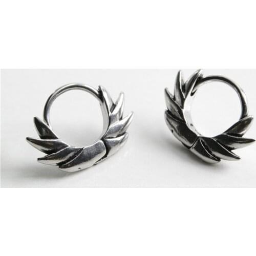 1pc New Creative Cool Retro Stainless Steel Earrings Hip Hop Rock Trend Mens Fashion Motorcycle Party Earrings Jewelry Gifts