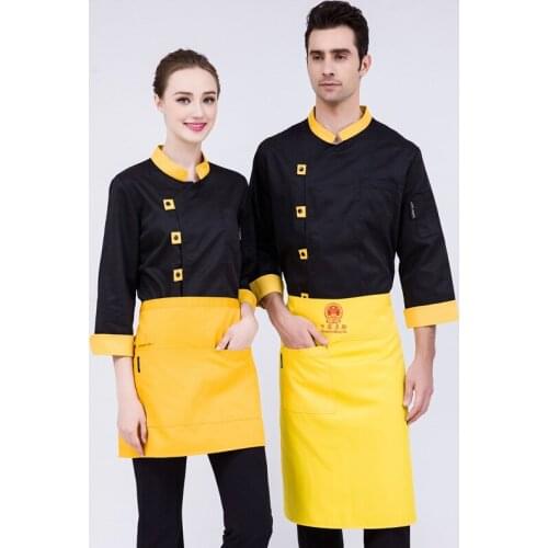 1PCS Chef Work Clothing for Mens 2018 Autumn/Winter Cake Shop Long Sleeve Uniform Restaurant Cook White Workwear Free Shipping