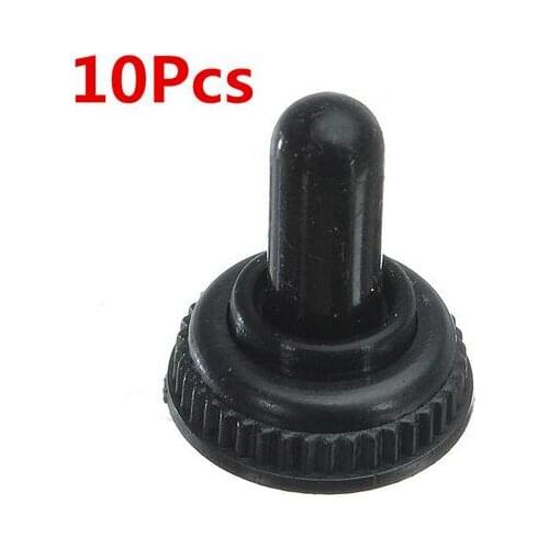 10Pcs Mini Toggle Switch Waterproof Rubber Resistance Boot Cover Cap Lid Black New