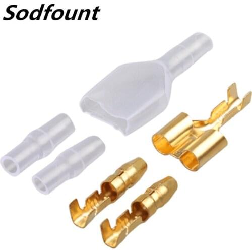 100pcs Brass PVC sheath crimping 0.2-1.5mm2 one for two male and female mating terminals Pluggable female plugs Bullet connector