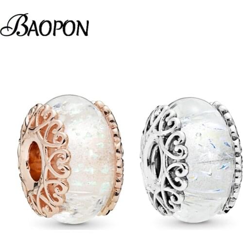 2Pcs/Lot European Symphony white Murano Glass Crystal Beads fit Brand Bracelets for Jewelry Making DIY Jewelry Accessories