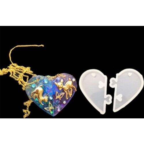 2021 Love locks for lovers Pendant liquid silicone mold DIY resin jewelry mold for epoxy resin mold