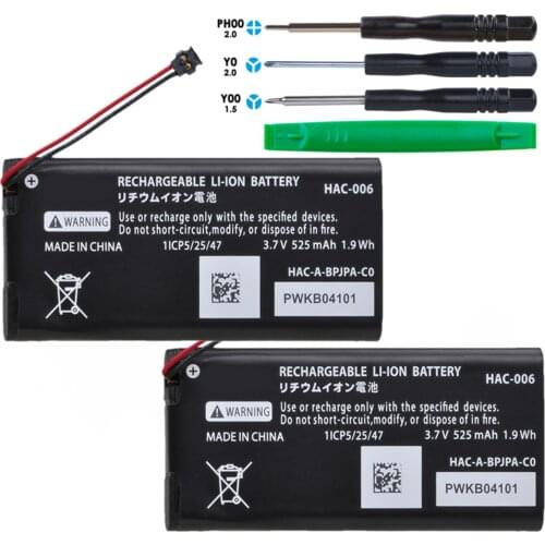 2pcs 525mAh HAC-006 Switch Battery HAC-BPJPA-C0 HAC-015/016 HAC-A-JCL-C0 HAC-A-JCR-C0 For Nintendo Switch Ns Joy-Con Controller