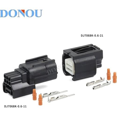 1set 6-Pin Car connector is suitable for Honda car parking sensor waterproof plug harness plug-in DJ7068K-0.6-11/21
