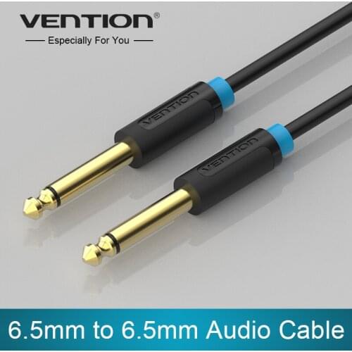 Vention 6.5mm Jack to Jack Audio Cable Gold-Plated 2m 3m 5m Aux Cable for Guitar Mixer Amplifier Aux Cabo 0.5/1/1.5/2/3/5/8/10M