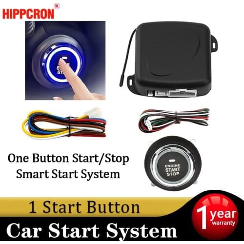 Hippcron Car Remote Engine Starters Button Door Lock Keyless Entry System Central Locking Alarm System Kit