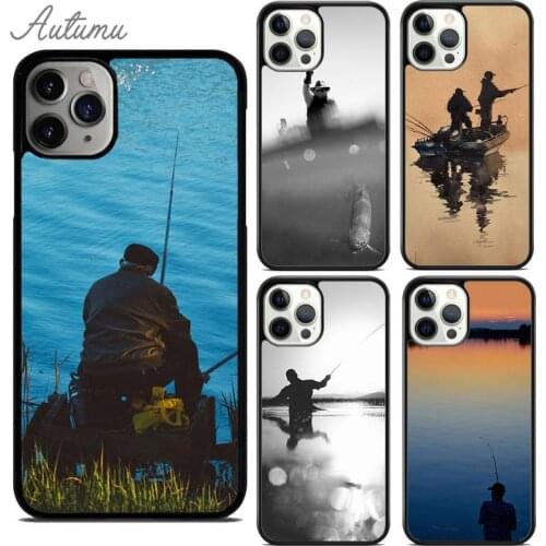 Fishing Fisherman Phone Case for iPhone 11 12 Pro Max mini X XR XS SE 2020 5 6S 7 8 Plus Samsung Galaxy S8 S9 S10 Cover shell