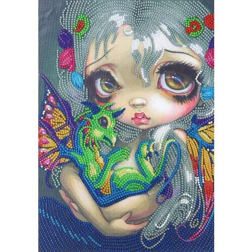 DIY 5D Diamond Painting Special Shaped Dragon Animal Diamond Mosaic Partial Rhinestone Cross Stitch Kits Serpent Home Decoration